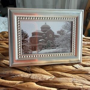 Miniature metal picture frame
4”x 3” glass inside